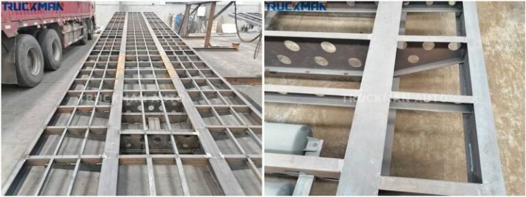 Estructura del chasis del semirremolque de plataforma de 45 pies