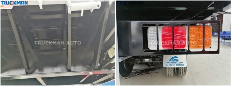 Dibujo detallado de los remolques Superlink de plataforma plana