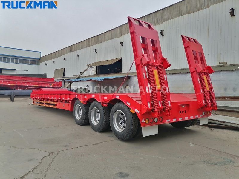 Remolque de plataforma baja de 50 toneladas en venta-Semirremolque de plataforma baja