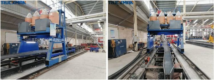 Producción de semirremolques de plataforma baja