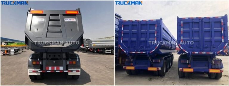 Remolques basculantes de 80 toneladas Puerta de la caja de carga