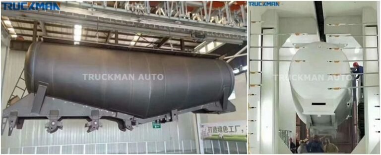 Técnico de pintura de remolques cisterna de cemento -Truckman Automobile