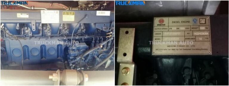 SINOTRUK HOWO 6x4 Tractor Camión Motor Primer plano