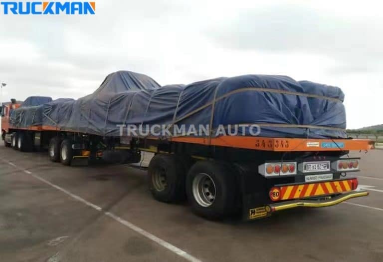 Transporte de mercancías en remolques de plataforma