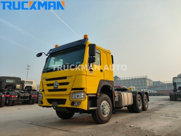 Camión HOWO Prime Mover con doble tanque de combustible a Sudán