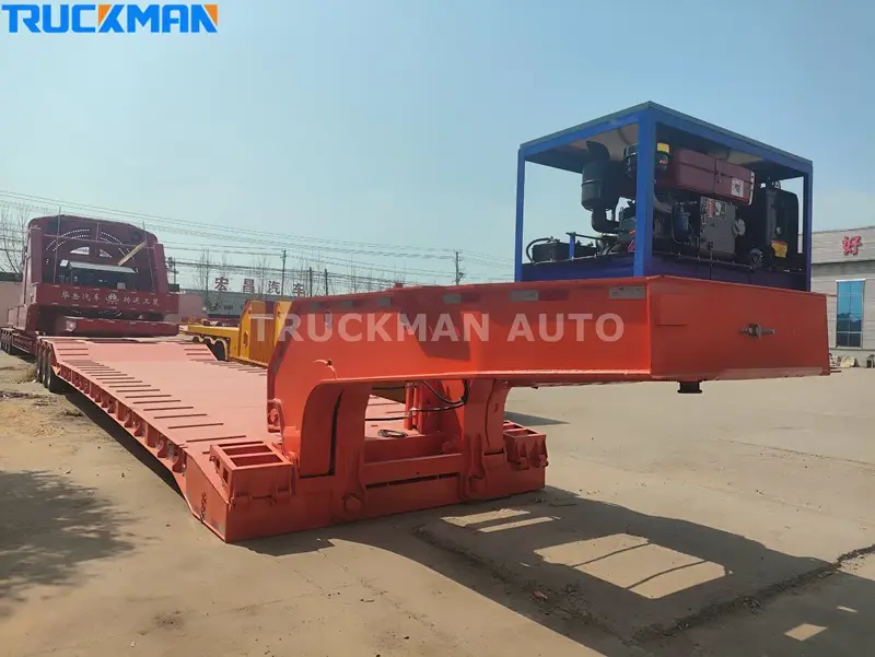 Remolque semi lowboy de 70 toneladas