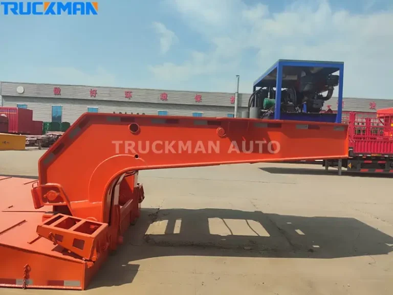 Remolque semi Lowboy de 3 ejes de 70 toneladas a la venta